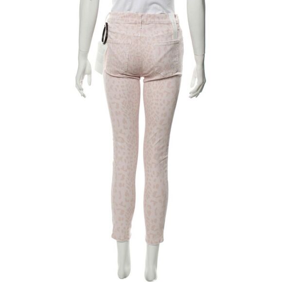 Current Elliott Pink Leopard Print High Waist Stiletto Crop Jeans NWT Size 25 - Picture 4 of 10